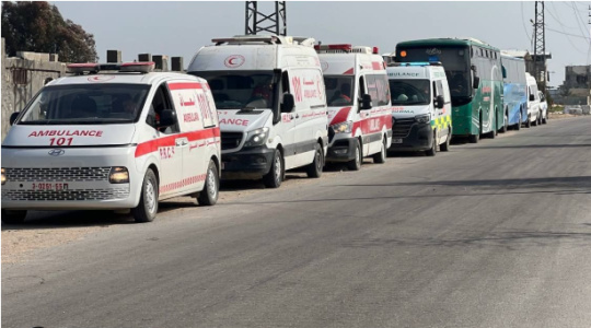 Palestinian Red Crescent: 48 patients, injured people depart for Jordan for treatment Palestinian Red Crescent: 48 patients, injured people depart for Jordan for treatment
