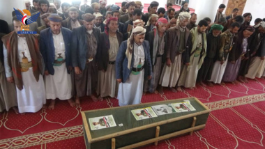  تشييع جثمان الشهيد النقيب بلال الأغربي في بني حشيش بمحافظة صنعاء