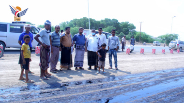 Inauguration de l'asphaltage de l'entrée de la ville d'Al-Maraw'a dans le gouvernorat d'Hodeidah