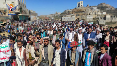 وقفات ومسيرات في مديريات حجة تنديداً بإحراق القرآن الكريم 