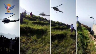 Helicopters participate in relief of those affected by floods, rains in Malhan