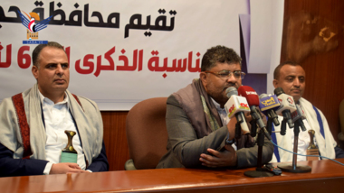 محمد علي الحوثي يشارك في الاحتفال بثورة 26 سبتمبر في حجة
