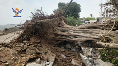Starke Winde trifft die Stadt Hodeidah und verursachten Sachschäden