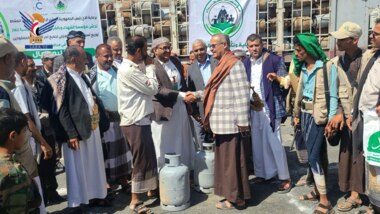 Al-Masawa startet die Verteilung von Haushaltsgasflaschen an die Familien von Märtyrern und Vermissten in Taiz