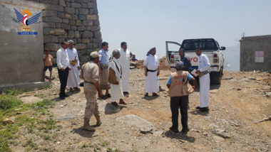 تفقد العمل ومشروع محطة ضخ مياه بيت الغرباني في الخبت بالمحويت