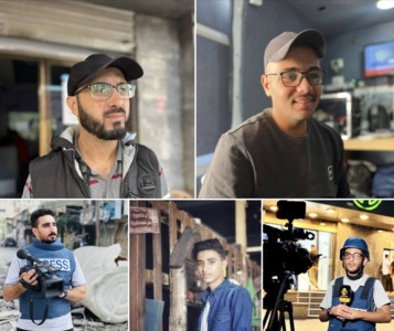 Märtyrertod von Fünf palästinensische Journalisten bei israelischem Angriff auf das Flüchtlingslager al-Nusseirat 
