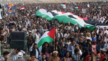 تعز .. حشود كبرى في عشر ساحات تضامناً مع الشعب الفلسطيني ونصرة لغزة
