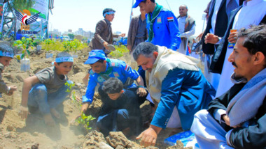 Lancement d'une activité agricole pour les étudiants des cours d'été dans la ville d'Al-Thawrah, Sanaa