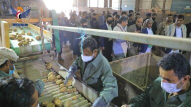 Präsident Al-Mashat inspiziert die Arbeit bei der Generalunternehmen für Kartoffelsaatgutproduktion in Dhamar