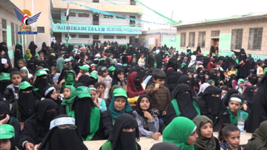الهيئة النسائية في سنحان بمحافظة صنعاء تنظم فعالية ومسيرة للأطفال