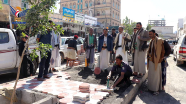 تدشين مشروع توسعة الشارع العام بمدينة دمت في الضالع