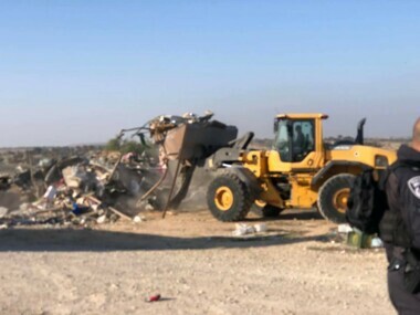 Zionist enemy forces demolished Al-Araqib village for  219 time