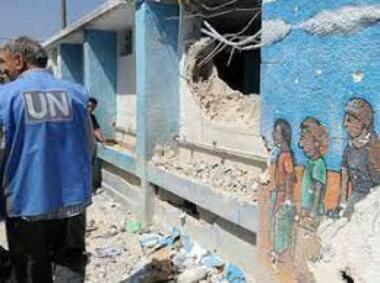 Zionist-American aggression kills five, injures dozens near UNRWA school 