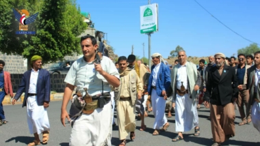 Popular march in Sanaa City districts in celebration of 10th anniversary of September 21 revolution and support of Gaza
