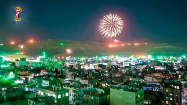 الألعاب النارية تضيء سماء العاصمة صنعاء والمحافظات ابتهاجا بذكرى المولد النبوي