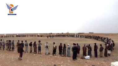Armed vigil in Majzar District Marib, as delegation to revolution leader & congratulations on security achievement