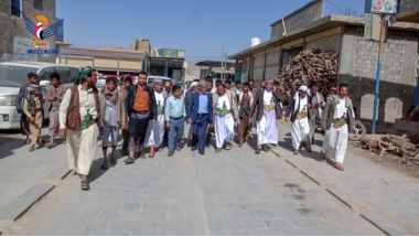 Maqbouli & Jaaman inaugurate stone paving project in Harf Sufyan District in Amran