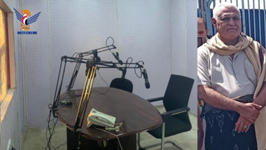 Der stellvertretende Informationsminister besucht das Hauptquartier von Taiz Radio auf dem Regierungsgelände in Al-Janad