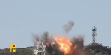Lebanese resistance targets forces of Zionist enemy settlements of Manara, Avivim