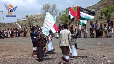 فعالية خطابية ووقفة قبلية بمديرية صعفان في محافظة صنعاء
