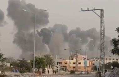  شهداء وجرحى في غارات للعدو الصهيوني على المستشفى الأوروبي ومحيطه بخان يونس