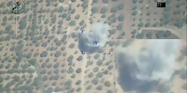 Syria.. Destroying a cannon & dropping three terrorist drones in rural Aleppo & Idlib
