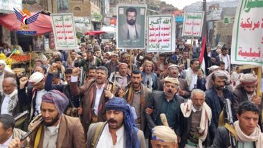 Massive marches in Mahwit entitled “Our battle continues”