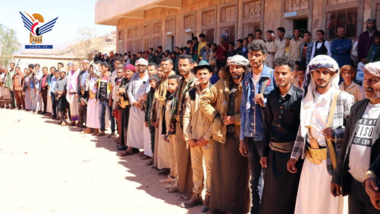 Un stand dans la région d'Al-Dhahirah, Dhalea, en soutien au peuple palestinien