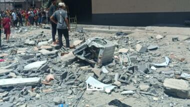 Palestinian martyr  bombing by Zionist enemy east of Gaza City