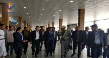  دبیرکل ریاست جمهوری بازسازی سالن مهمانی های ویژه فرودگاه صنعا را بررسی