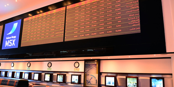 مؤشر بورصة مسقط يغلق مرتفعًا 0.62 بالمائة