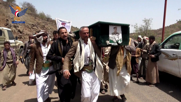 Funeral Procession of Martyr Azman Al-Nuheim held in Al-Haymah Ad-Dakhiliyah, Sana'a Funeral Procession of Martyr Azman Al-Nuheim held in Al-Haymah Ad-Dakhiliyah, Sana'a