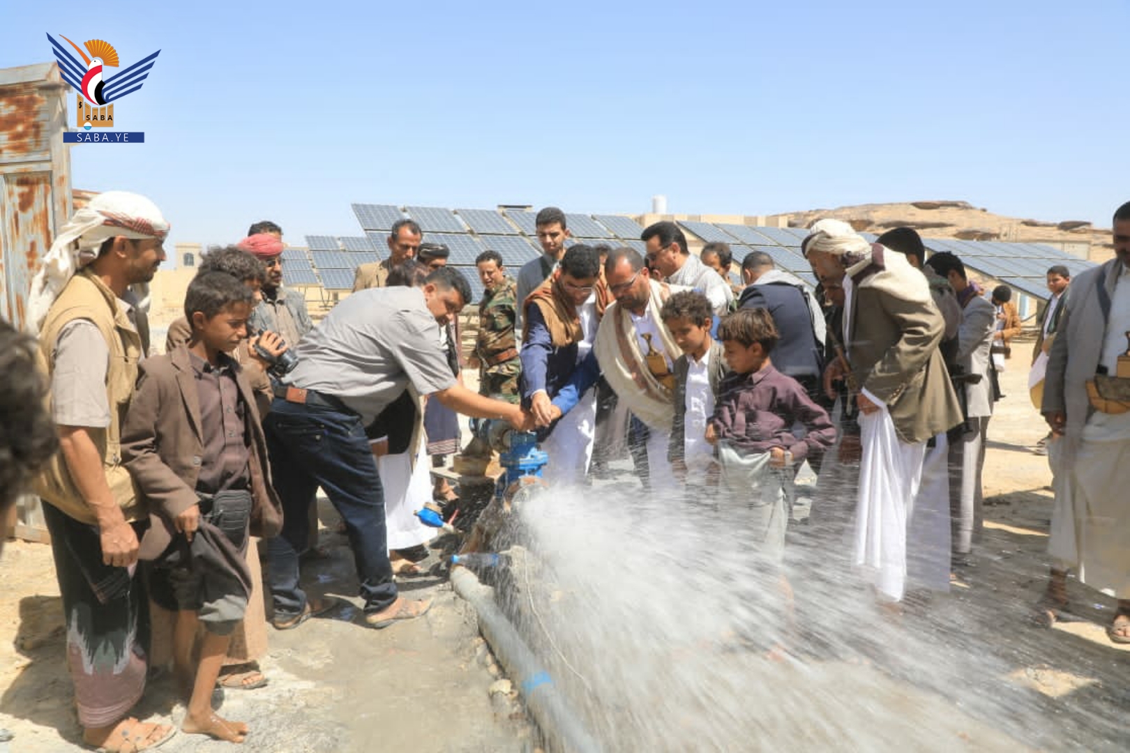 أبو لحوم والشرماني وعوض يفتتحون عدداً من مشاريع المياه بصعدة