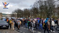 مسيرة احتجاجية بالعاصمة الألمانية برلين تندد بالعدوان على اليمن وفلسطين
