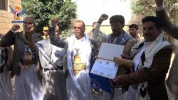 Gouverneur von Saada empfängt den freigelassenen Gefangenen Abdulkhaleq Al-Hamas