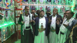 عضو المجلس السياسي الحوثي يفتتح معرضين لصور الشهداء في القفر والمخادر بإب