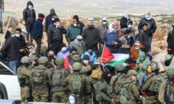 العدو يقمع وقفة ضد الاستيطان والاستيلاء على الأراضي في الظاهرية 