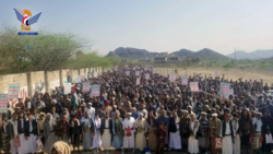 Taiz. Fünf große Märsche bestätigen die anhaltende Unterstützung des palästinensischen Volkes 
