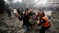 On 217th day of aggression: martyrs, wounded fell in enemy bombing on several areas in Gaza