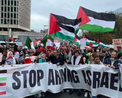 تظاهرة في العاصمة الألمانية دعما لفلسطين وتنديدا بالعدوان الصهيوني