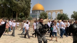المستوطنون الصهاينة يجددون اقتحامهم لباحات المسجد الأقصى المبارك