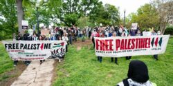 طلبة الجامعات الأمريكية يواصلون مظاهراتهم ضد تواصل العدوان الصهيوني على غزة