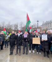وقفة أمام البرلمان النرويجي تضامنا مع الشعب الفلسطيني