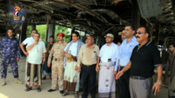 Inspizierung der Bemühungen, den Flughafen Hodeidah auf die Landung und den Start eines Testflugs vorzubereiten