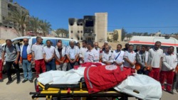الصحة بغزة تستنكر جريمة العدو الصهيوني بحق المسعفين في رفح