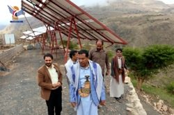 Inspizierung des Arbeitsfortschritts des Wasserprojekts Bani Al-Tarabi im Distrikt Kohlan Affar