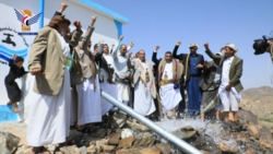 حامد والشامي وعوض يفتتحون مشروع مياه أملح في آل سالم بصعدة