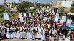مسيرة جماهيرية في ذمار تؤكد الاستمرار في نصرة غزة