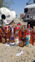 Das Al-Rahida-Zollzentrum in Taiz beschlagnahmt eine Menge Alkohol