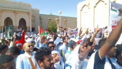 وقفة تضامنية مع مظلومية الشعب الفلسطيني في العاصمة الموريتانية